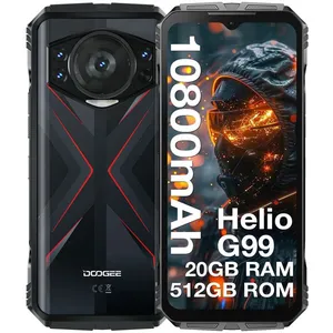 DOOGEE S118 Smartphone Robuste 20Go + 512Go 6.58" 10800mAh 33W Charge Rapide 50MP IP68 Téléphone Double SIM 4G NFC GPS - RougeVendu parcdiscount