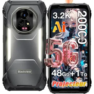 Blackview XPLORE 2 Projecter 5G Smartphone Robuste 48Go + 1 To 20000mA... pas cher
