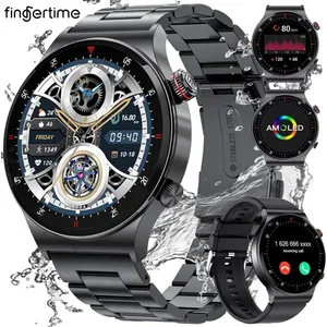 FINGERTIME Montre Connectée Femme Homme, 1,43" HD Smartwatch avec Appel Bluetooth 5.3 IP67 Sports Fitness Tracker Montre Intelligente, NoirVendu parcdiscount