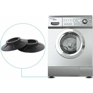8Pcs Patins Anti-Vibration pour Machine à Laver,Sèche-Linge en Caoutchouc Coussinets de Machine à Laver à Tambour(10cm,Noir) pas cher