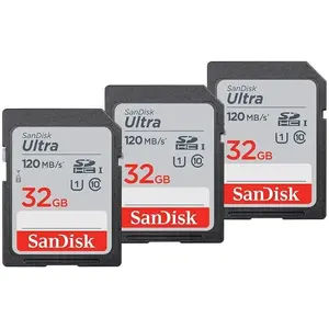 Cartes mémoire SDHC Ultra 32 Go - SanDisk - Lot de 3 - Classe 10 - Vit... pas cher