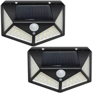 Lampe Solaire Extérieur 100 LED, Détecteur de Mouvement, Lumière Solai... pas cher