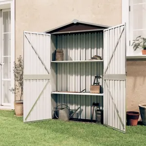 VIDAXL "SALE 2024" Abri de jardin JMS - Armoire extérieur Marron 116x45x175 cm Acier galvanisé 123,72,KgVendu parcdiscount