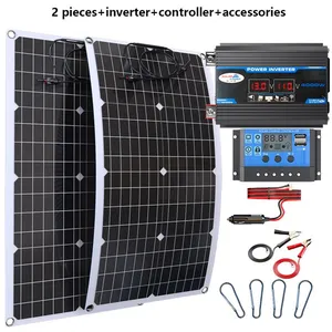 PANNEAU SOLAIRE - WOODOURS - Kit panneaux solaires 2000W 12V onduleur ... pas cher