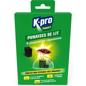 AOLIFY--Plaquettesrépulsivescontrelespunaisesdelit-Protectionefficacedesbagages-Jusquà3semainesdeprotection-1plaquette=1baga[J107] pas cher