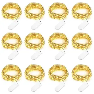 LITZEE Lot de 12 Guirlande Lumineuse à Piles (Inclus) 2M 20 led Guirla... pas cher