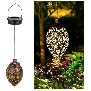 LITZEE Lanterne portative - Lanterne Solaire Jardin Décoration Extérie... pas cher