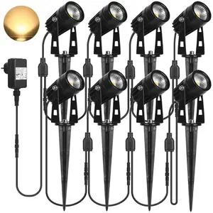 LANGRAY Spots led Extérieur, 3W Lampes Jardin Blanc Chaud 3000K 1440LM... pas cher
