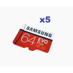 Samsung Lot de 5 Samsung Evo plus micro SD 64Go Carte mémoire micro SD... pas cher