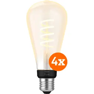Philips Hue Filament White Ambiance Edison XL Lot de 4 pas cher