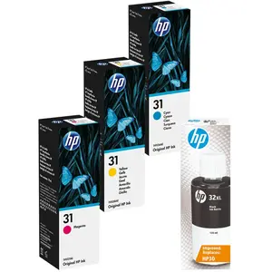 HP 32XL + HP31 Bouteilles d'Encre Pack Combiné pas cher