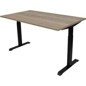 Euroseats Bureau Assis/Assis 160 x 80 Noir/Chêne pas cher