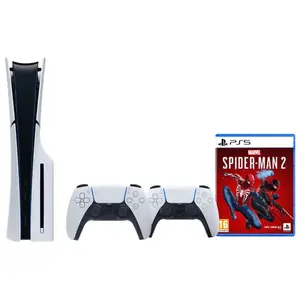Sony PlayStation 5 Slim Disc Edition + Marvel's Spider-Man 2 + Manette Supplémentaire Blanc