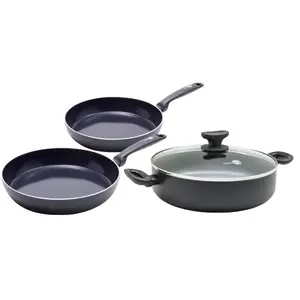 GreenPan Torino Set de Poêles à Frire en Céramique 24 + 28 cm + Poêle ... pas cher