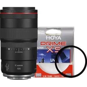 Canon RF 100 mm f/2.8L Macro IS USM + Hoya Filtre UV pas cher