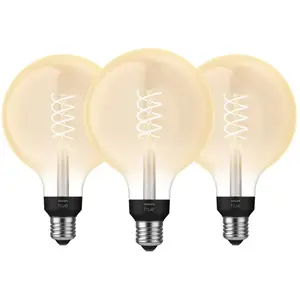 Philips Hue Ampoule à Filament White Globe XL E27 - 2023 - Lot de 3 pas cher