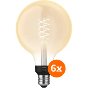 Philips Hue Ampoule à Filament White Globe XL E27 - 2023 - Lot de 6 pas cher