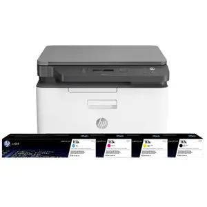 HP Color Laser MFP 178nw + 1 Set de Toners Supplémentaire pas cher