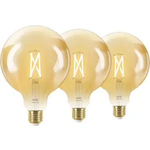 WiZ Ampoule à Filament Connectée Globe XL Lot de 3 - Lumière Blanche Chaude à Lumière Blanche Froide - E27