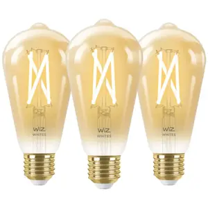 WiZ Ampoule à Filament Connectée Edison Lot de 3 - Lumière Blanche Chaude à Lumière Blanche Froide - E27 pas cher