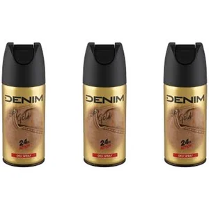 Denim Deo Spray Gold - 3 x 150 ml pas cher