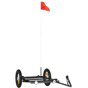 VIDAXL Meilleures Remorque de vélo-Remorque de marchandises-noir 122x5... pas cher