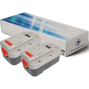 VISIODIRECT Lot de 2 batteries pour Black et Decker Firestorm GLC1825L/LB coupe-bordures 3000mAh 18V pas cher