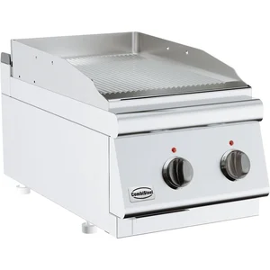 Combisteel BASE 700 BAKPLAAT ELEK. GERIBD ENK TAFELMODEL - 7178.0245 pas cher