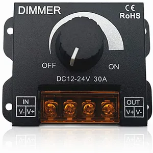 Tumalagia - gabrielle Variateur Interrupteur de Gradation Dimmer de Commutateur on/off 12V-24V 30A pour Bandes de led Lampe Contrôle Luminosité pas cher