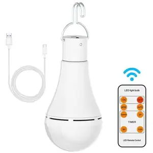 SNQ USB Ampoule Rechargeable Avec Télécommande, 7W LED Ampoules Batterie , E27 Tactile Dimmable Ampoule Avec Fonction de Synchronisation, Extérieur pas cher