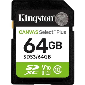 Kingston Cartes mémoire SD Canvas Select Plus 64Go SDXC Gen3 100MB/s C... pas cher