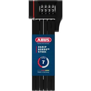 Antivol pliable Bordo uGrip 5700C SH avec support - Antivol vélo à code et à barreaux de 5 mm - Niveau de sécurité 7 pas cher