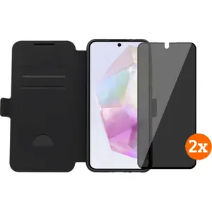 BlueBuilt Samsung Galaxy A36 Book Case Noir + Protège-écran Filtre de Confidentialité Lot de 2Vendu parcoolblue