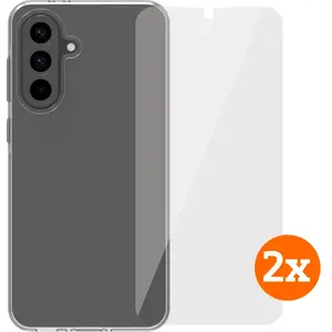 BlueBuilt Samsung Galaxy A56 Back Cover Transparent + Protège-écran Verre Lot de 2Vendu parcoolblue