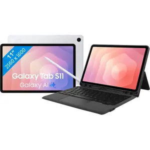 Samsung Galaxy Tab S11 11 Pouces 256 Go Wifi Argent + BlueBuilt Étui C... pas cher