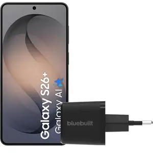 Samsung Galaxy S26 Plus 256 Go Noir 5G + BlueBuilt Chargeur 45 Watts N... pas cher