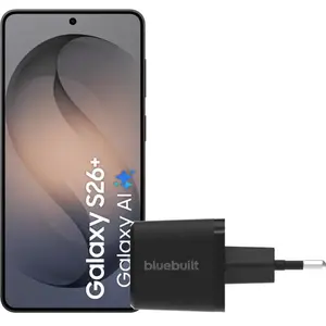 Samsung Galaxy S26 Plus 512 Go Noir 5G + BlueBuilt Chargeur 45 Watts N... pas cher