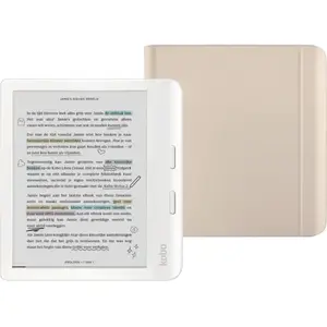 Kobo Libra Colour Blanc + Sleep Cover Beige pas cher
