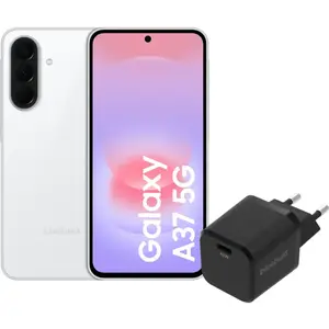 Samsung Galaxy A37 128 Go Blanc 5G + BlueBuilt Chargeur avec Port USB-... pas cher