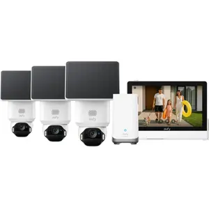 eufy SoloCam E42 Lot de 3 + HomeBase 3 + Smart Display E10  pas cher