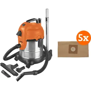 Eurom Force 1420S + Eurom Sac d'Aspirateur pour Force 1420S (5x) pas cher