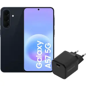 Samsung Galaxy A57 256 Go Bleu Foncé 5G + BlueBuilt Chargeur avec Port... pas cher