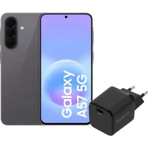 Samsung Galaxy A57 128 Go Gris 5G + BlueBuilt Chargeur avec Port USB-C... pas cher