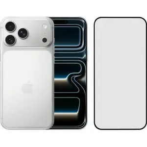 Apple iPhone 17 Pro Max 256 Go Argent + BlueBuilt Protège-écran Verre pas cher