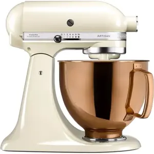 KitchenAid Artisan Mixer 5KSM125 Crème + Bol Mélangeur Design Cuivre pas cher
