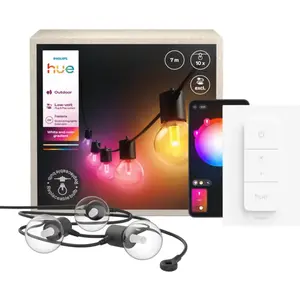 Philips Hue Festavia Globe Guirlande Lumineuse - 7 Mètres - Extension + Variateur pas cher