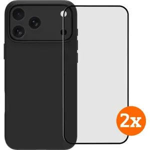 BlueBuilt Back Cover iPhone 17 Pro Max Noir + Protège-écran Lot de 2 pas cher