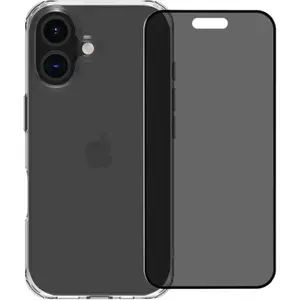 BlueBuilt Protective Back Cover iPhone 16 Transparent + Protège-écran de Confidentialité VerreVendu parcoolblue