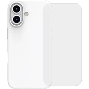 BlueBuilt Back Cover iPhone 16 Blanc + Protège-écran Verre pas cher