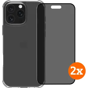 BlueBuilt Protective Back Cover iPhone 16 Pro Max + Protège-écran de Confidentialité Lot de 2Vendu parcoolblue